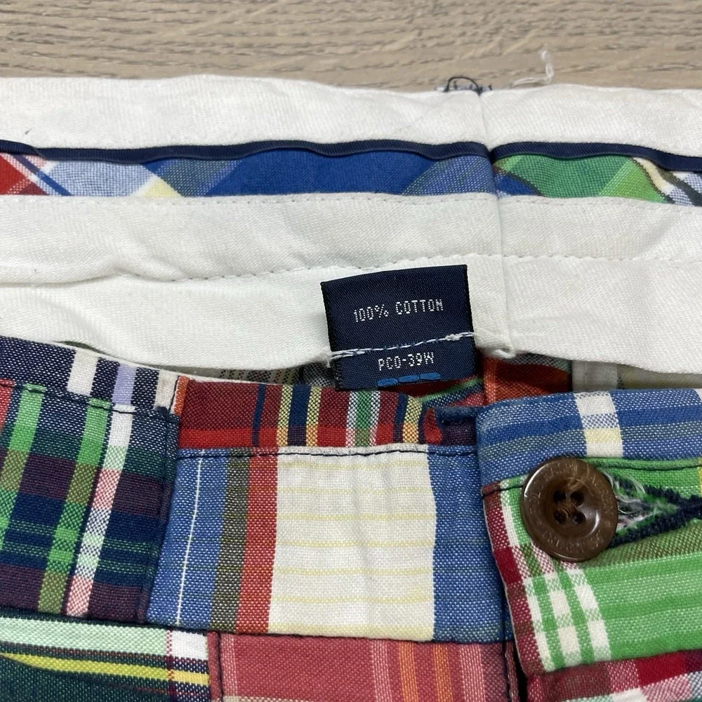 Polo Ralph Lauren Patchwork Madras Shorts Men Sz 40 READ Multicolor